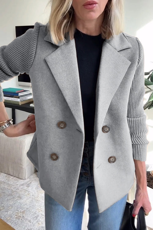 CELINE KNIT-SLEEVE BLAZER