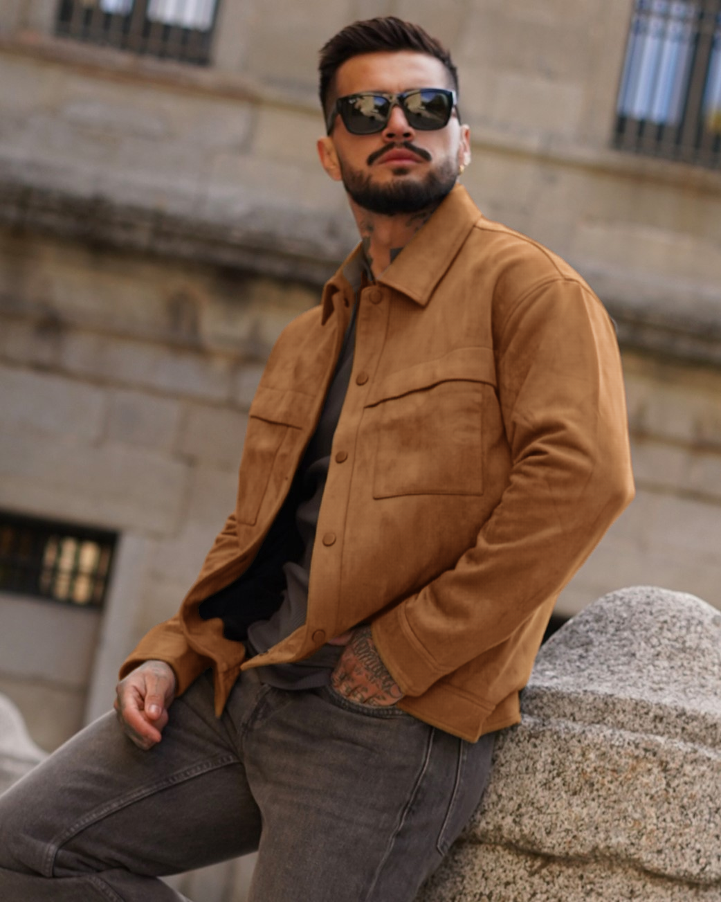 JERO - SUEDE UTILITY JACKET