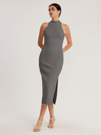 Turtleneck Halterneck Dress