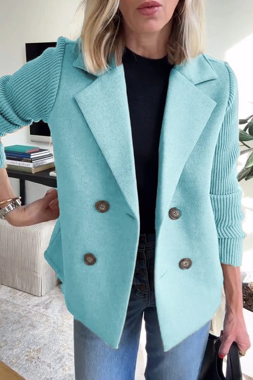 CELINE KNIT-SLEEVE BLAZER