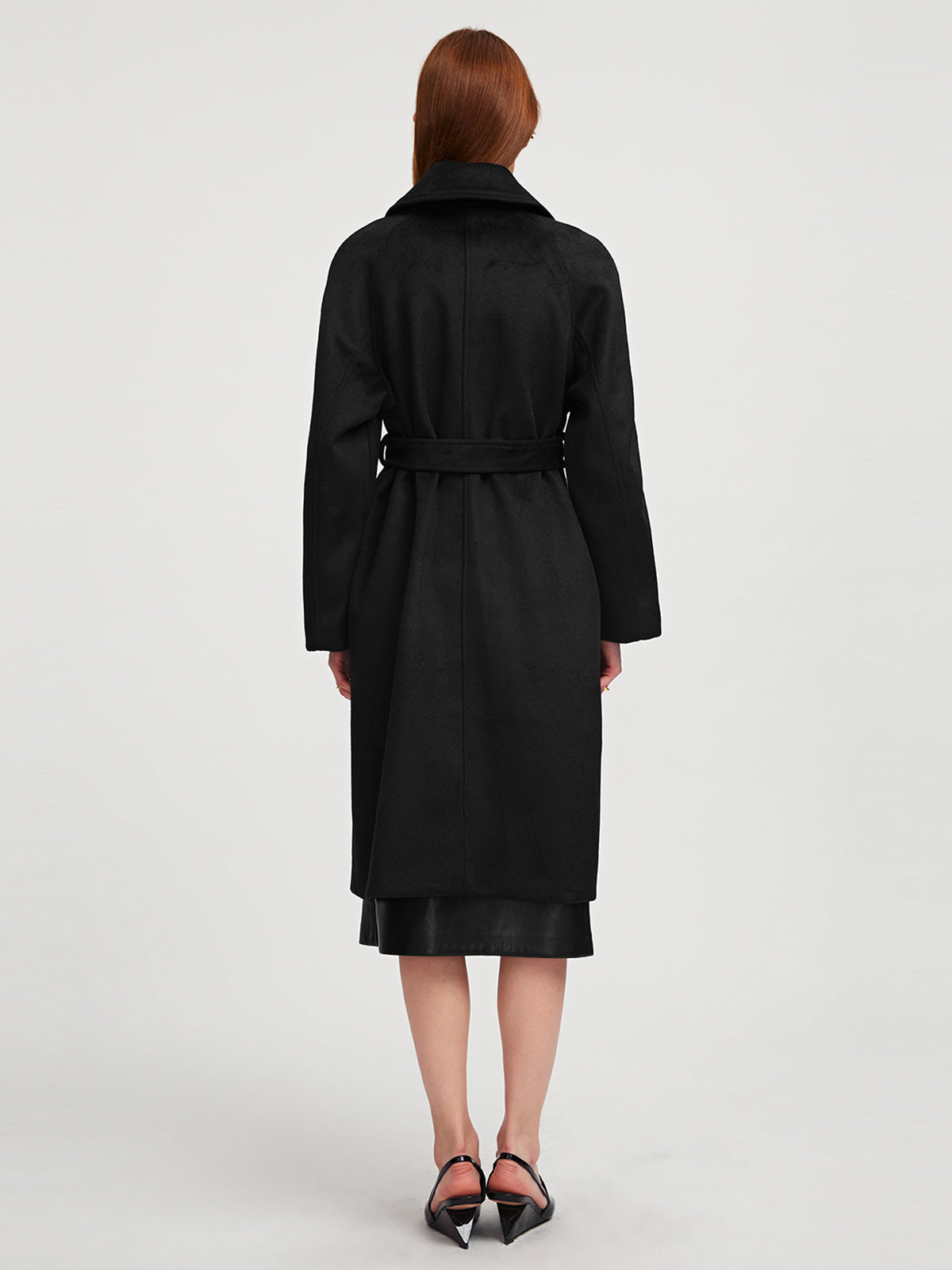 Loose Wool Coat With Belt