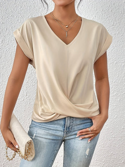 ELISE CASUAL V-NECK TEE