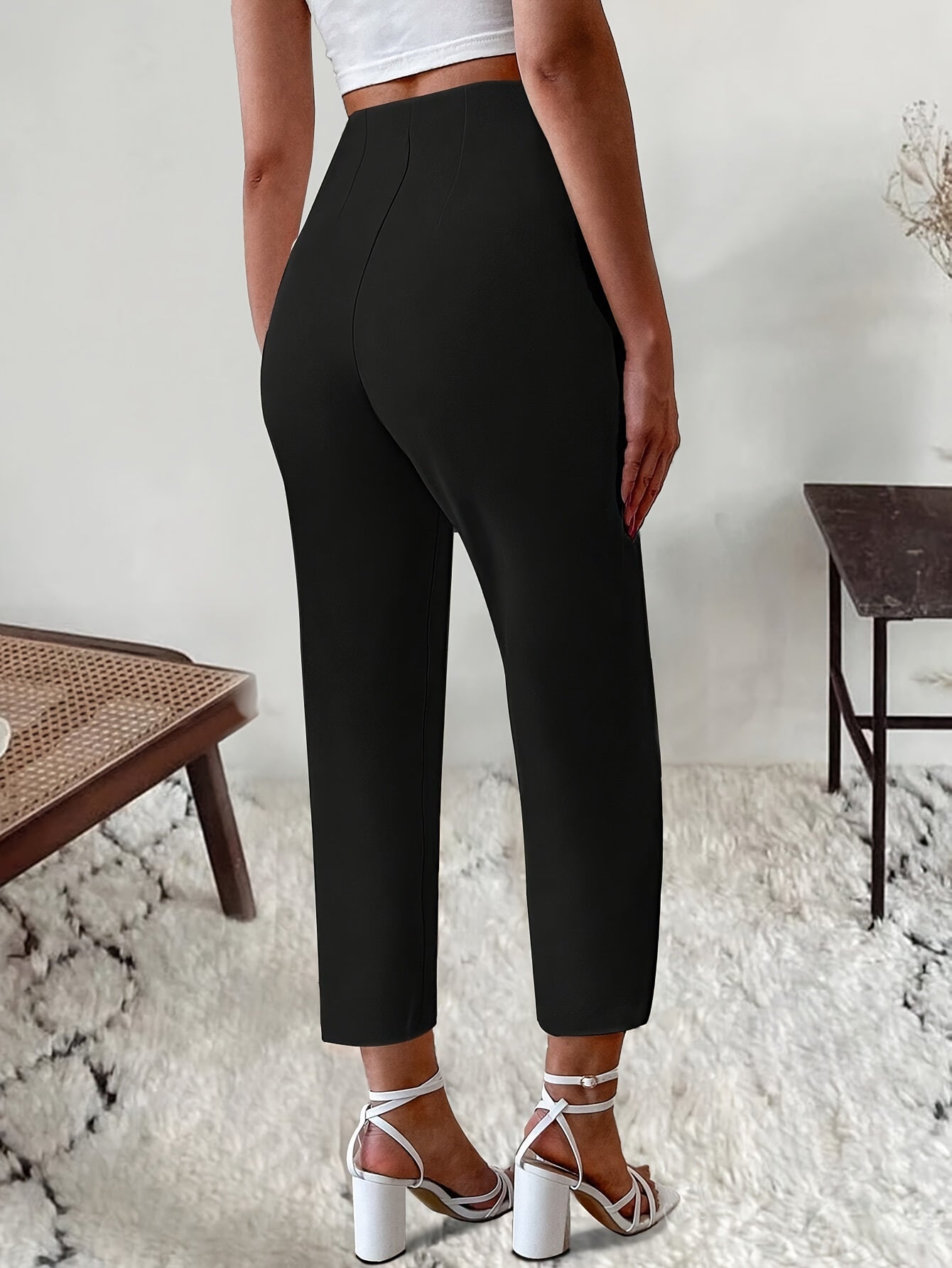 ELENA HIGH-WAISTED CASUAL PANTS