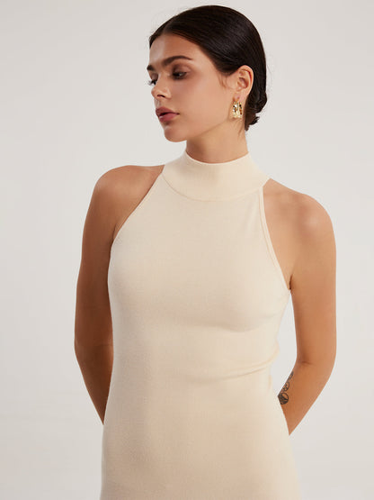 Turtleneck Halterneck Dress