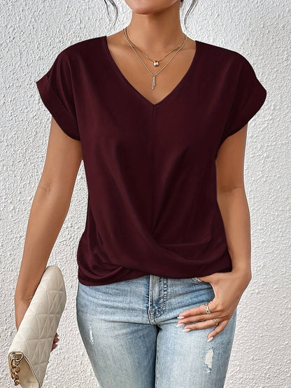 ELISE CASUAL V-NECK TEE