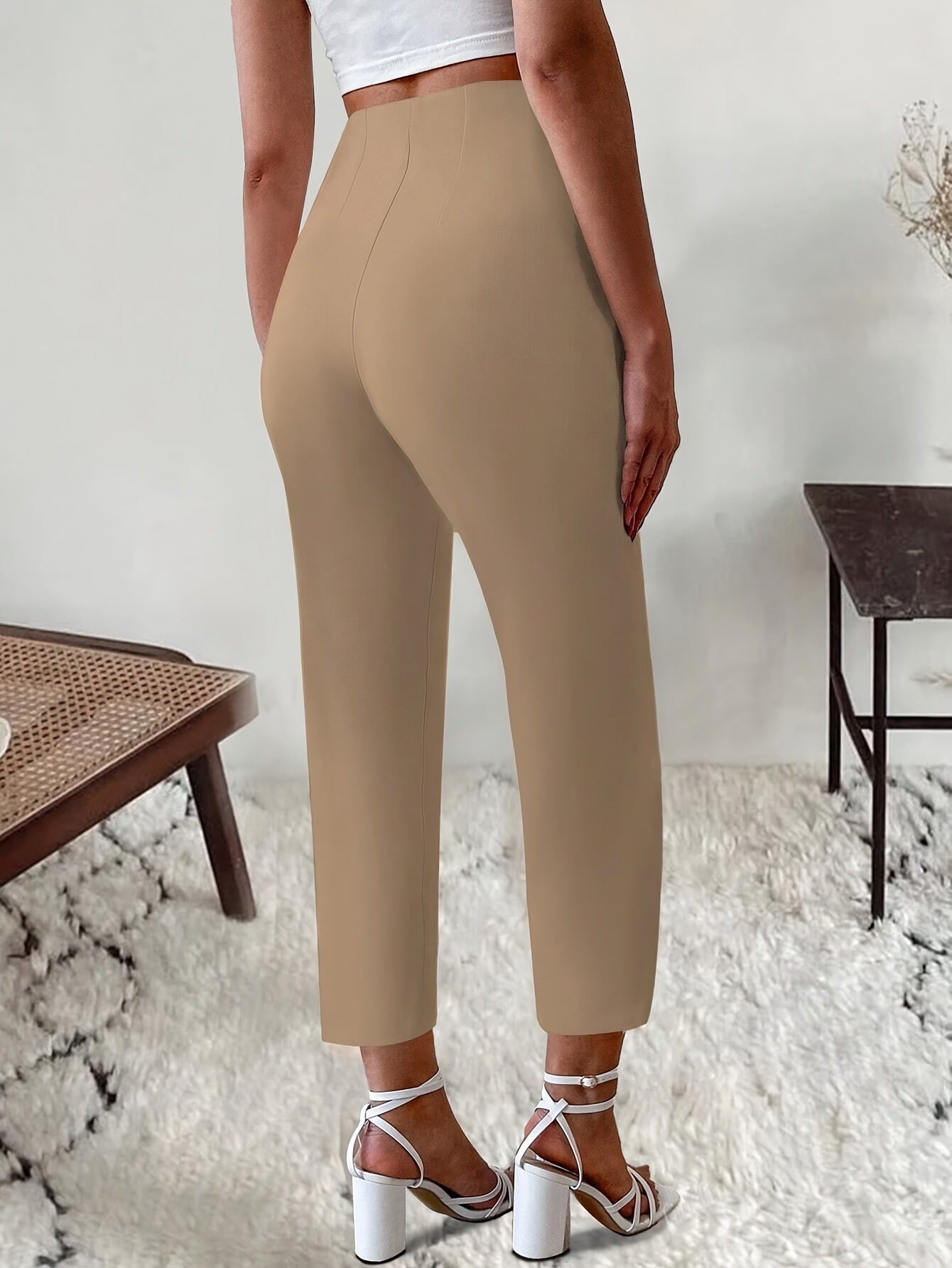 ELENA HIGH-WAISTED CASUAL PANTS