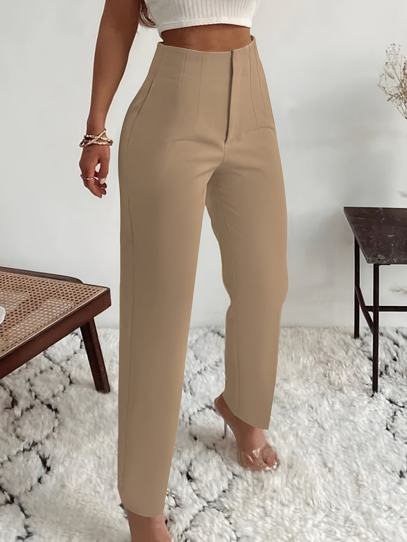 ELENA HIGH-WAISTED CASUAL PANTS