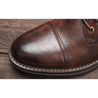 Aaron - Handmade premium leather Oxford boots