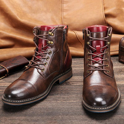 Aaron - Handmade premium leather Oxford boots