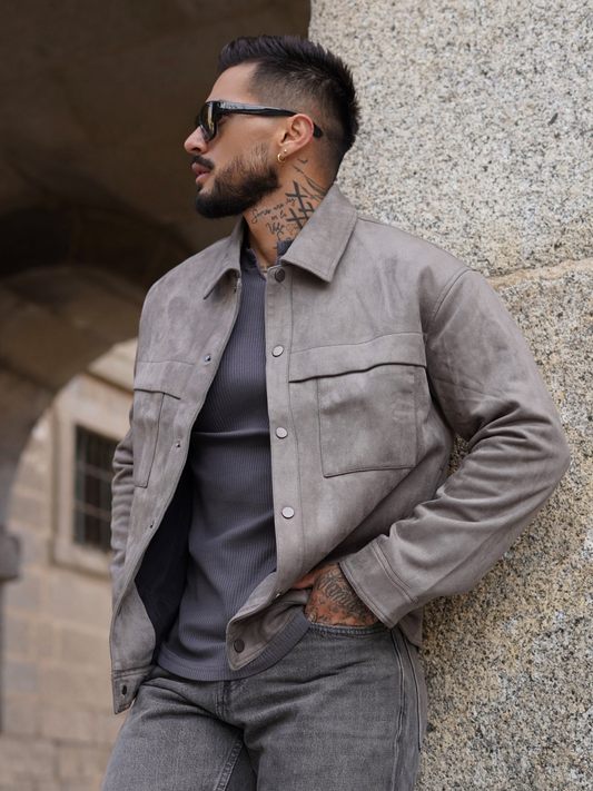 JERO - SUEDE UTILITY JACKET