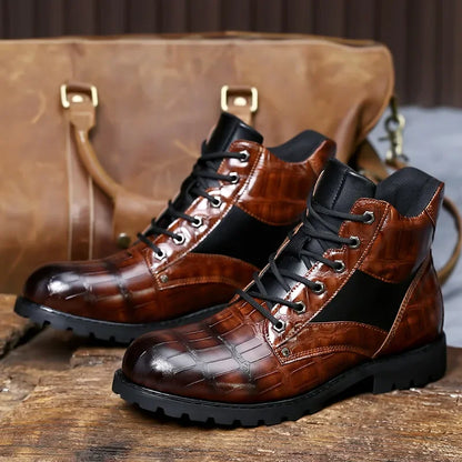 Rendell - Crocodile leather boots