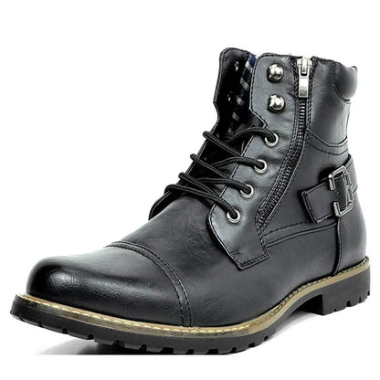 Damon - Leather lace-up boots