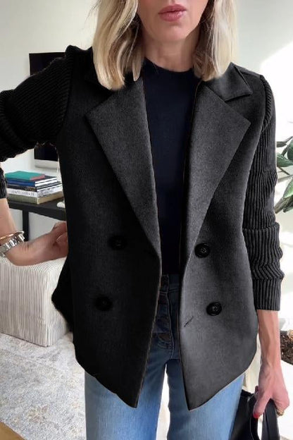 CELINE KNIT-SLEEVE BLAZER