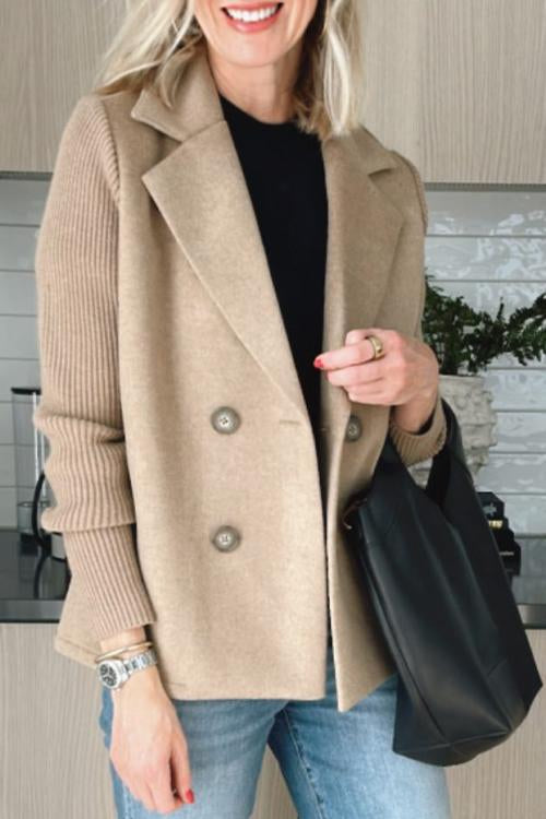 CELINE KNIT-SLEEVE BLAZER