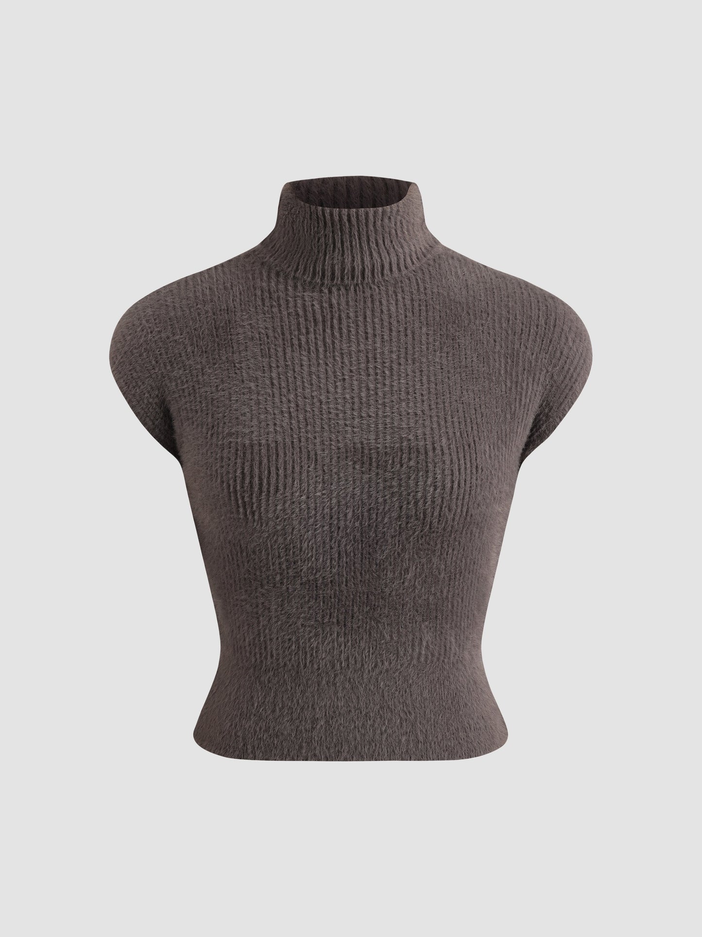 Sleeveless Turtleneck Sweater Top