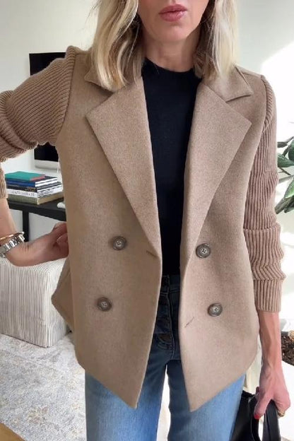 CELINE KNIT-SLEEVE BLAZER