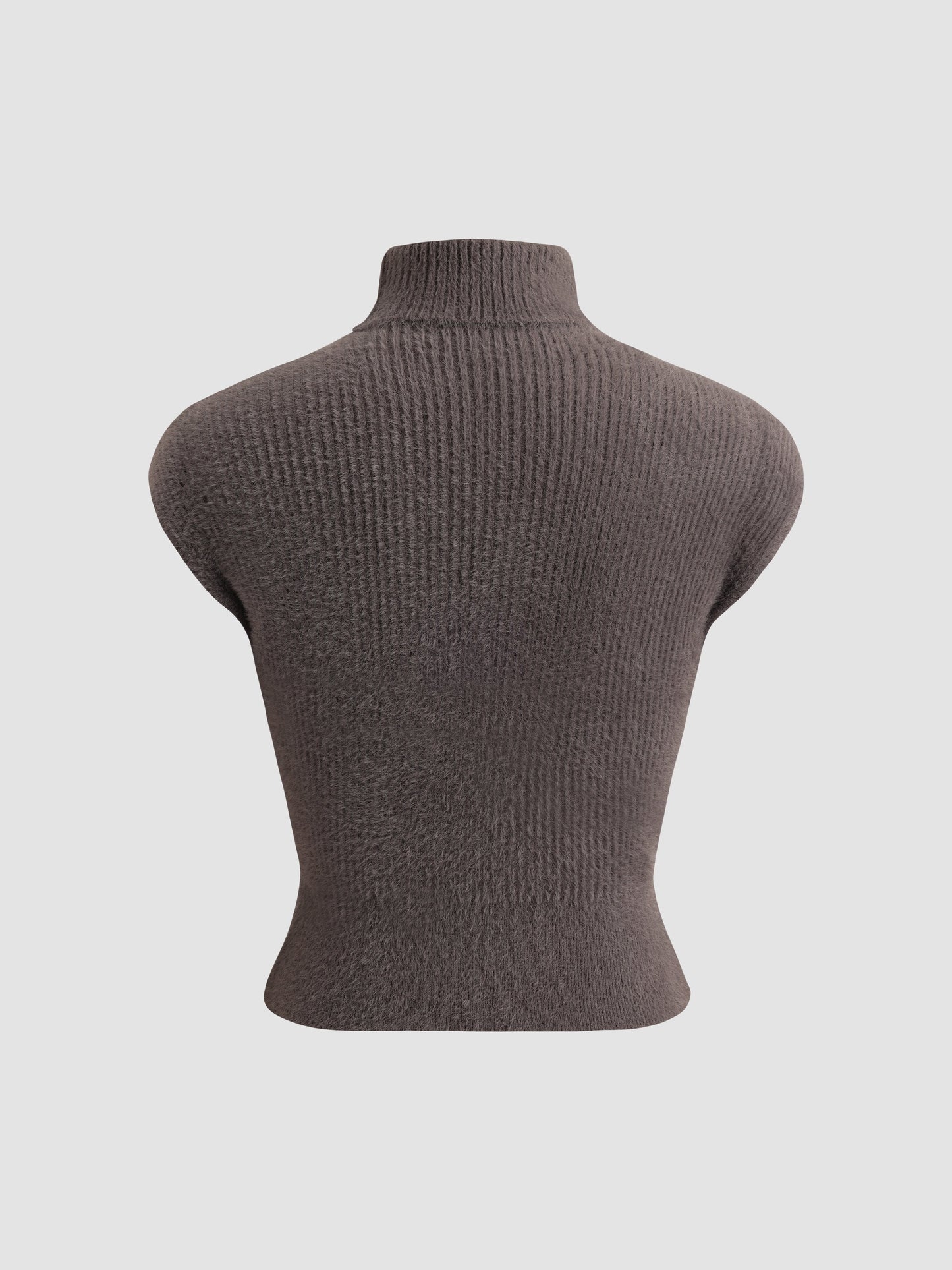 Sleeveless Turtleneck Sweater Top