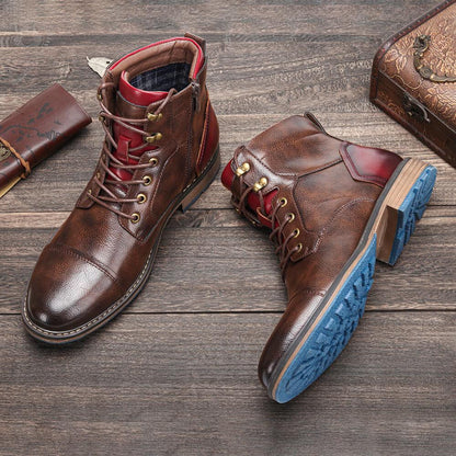 Aaron - Handmade premium leather Oxford boots