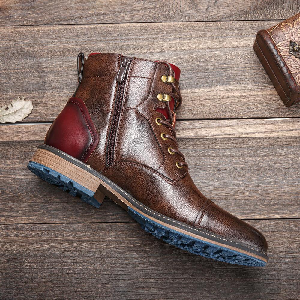 Aaron - Handmade premium leather Oxford boots