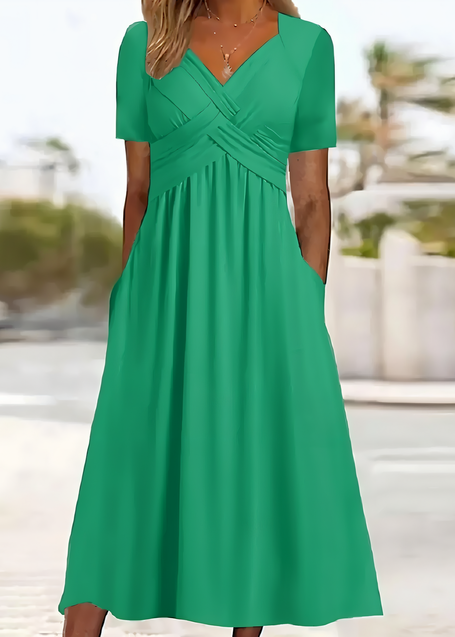 GRACIE ELEGANT DRESS WITH TUMMY COVERAGE